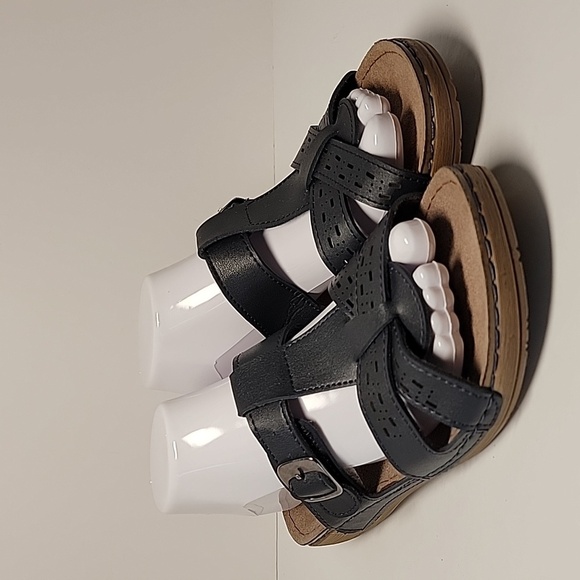 Spring Step Flexus Denia Sandal Slide-On Slip-On Slide Shoes Adjustable Black 8 - Picture 1 of 12